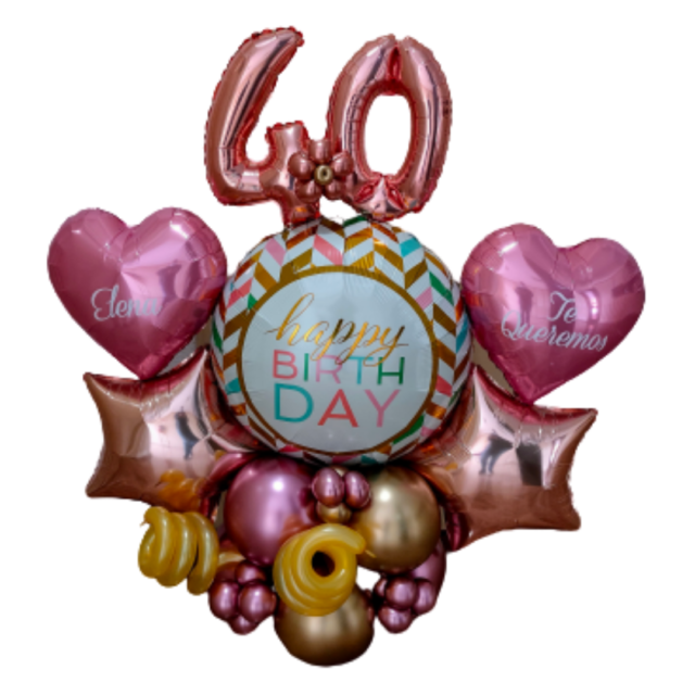 Arreglo Bouquet Globos de Cumpleaños – números pequeños